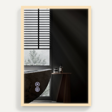 Miroir Avec Lumière - 60x80cm Miroir Mural LED Verre Antidéflagrant Avec Miroir Tactile