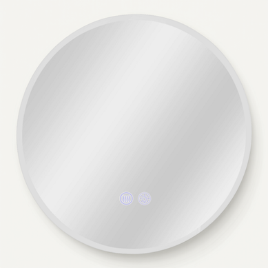 Miroir Avec éclairage Rond Miroir Mural LED Ip44 50cm Avec Fonction Miroir Tactile éclairé Rond