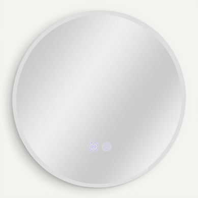 Miroir Avec éclairage Miroir Mural LED Ip44 Rond 60cm Avec Fonction Miroir Tactile éclairé Rond