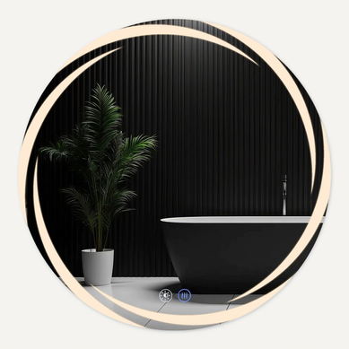 Miroir De Salle De Bain Avec éclairage À LED Rond Ip44 De 70 Cm Avec Fonction Tactile