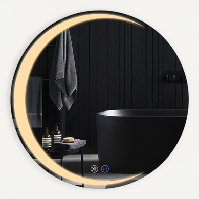 Miroir De Salle De Bain Avec éclairage Rond À LED Ip44 Rond De 80 Cm Avec Fonction Tactile