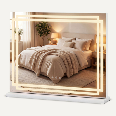 Miroir Maquillage Hollywood,3 Couleurs De Lumière,luminosité Réglable,contrôle Tactile(58 X 46 Cm) Miroir Maquillage Hollywood,3 Couleurs De Lumière,luminosité Réglable,contrôle Tactile(58 X 46 Cm)