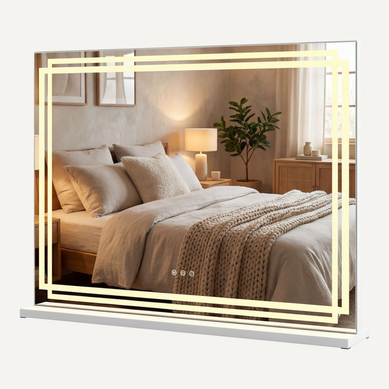 Miroir Maquillage Hollywood,3 Couleurs De Lumière,luminosité Réglable,contrôle Tactile(80 X 60 Cm) Miroir Maquillage Hollywood,3 Couleurs De Lumière,luminosité Réglable,contrôle Tactile(80 X 60 Cm)