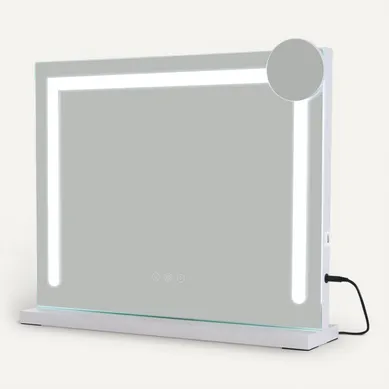 Miroir De Maquillage Avec éclairage 80x60x13cm Miroir LED À Intensité Variable Avec 3 Modes D'éclair