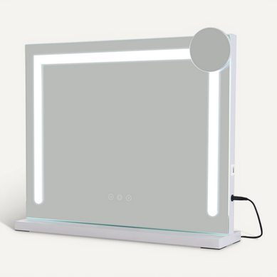 Miroir De Salle De Bain Avec éclairage LED Salle De Bain Avec Fonction Tactile Blanc Miroir Mural
