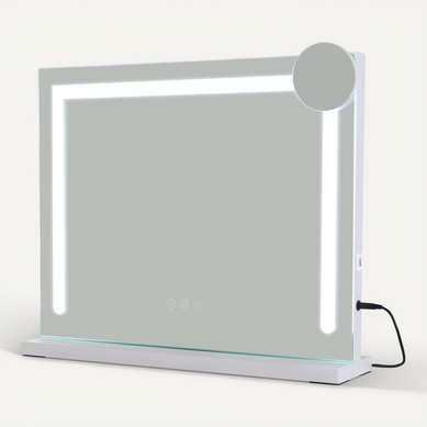 Grand Miroir Maquillage Lumineux 80x60 Cm, LED Tactile Dimmable Pour Coiffeuse Salle De Bain Design Grand Miroir Maquillage Lumineux 80x60 Cm, LED Tactile Dimmable Pour Coiffeuse Salle De Bain Design