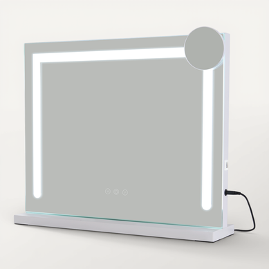 Miroir Maquillage Hollywood Sur Pied Avec 9 LED, Miroir De Table Lumineux Rotation 360° Cosmétique Miroir Maquillage Hollywood Sur Pied Avec 9 LED, Miroir De Table Lumineux Rotation 360° Cosmétique
