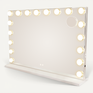 Miroir De Maquillage éclairé 60x80cm Avec 3 Modes De Lumière Musique Et Intensité Réglable