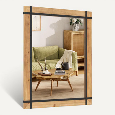 Miroir Mural Rustique Avec Cadre En Bois De Sapin,salon, Chambre À Coucher, 77 X 99,5 Cm (style 2) Miroir Mural Rustique Avec Cadre En Bois De Sapin,salon, Chambre À Coucher, 77 X 99,5 Cm (style 2)