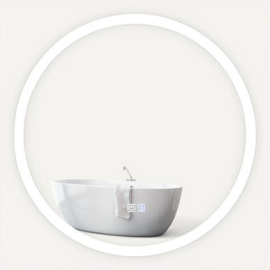Miroir De Salle De Bain Rond LED Φ60 Cm, Avec Luminosité Et Température De Couleur Réglables