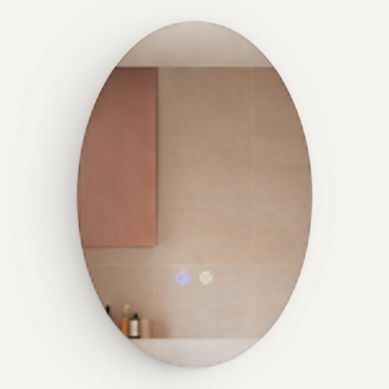 Miroir De Salle De Bain Ovale 50x70 Cm Intensité Variable 3000k-6500k Avec Interrupteur Tactile