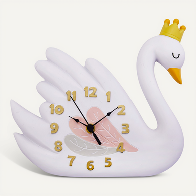 Horloge Pendule Bois Swan Lake