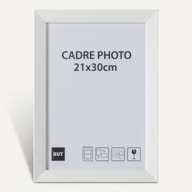 Cadre photo 21x30 cm  Blanc vue de face