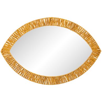 Miroir oval H. 40 cm URSULOLITA Cumin vue de face