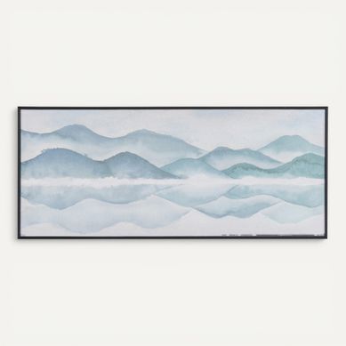 Toile peinte 70x30 cm VERSANT Vert Toile peinte 70x30 cm VERSANT Vert vue de face