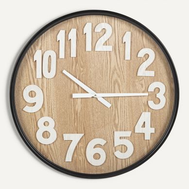 Horloge Ø 67 cm JUDDY Naturel vue de face