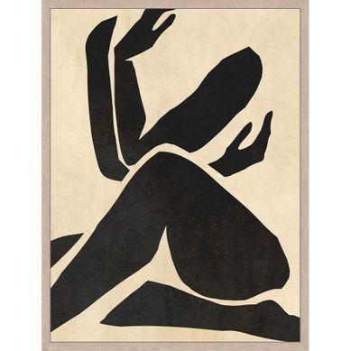 Toile silhouette 28x38 cm Olympe Noir vue de face