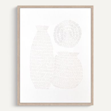 Toile 28x32 cm Ariane Blanc Toile 28x32 cm Ariane Blanc vue de face