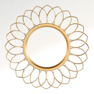 Miroir Ø 25 cm AURORE Doré vue de face