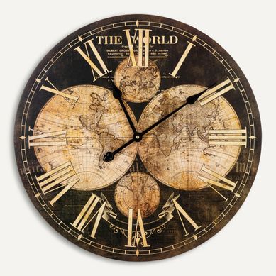 Horloge Ø 60 cm MAP Noire vue de face