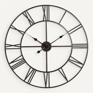 Horloge Ø 76 cm STATION 3 Noir vue de face