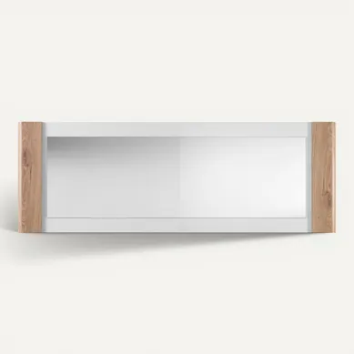 Miroir PALAZZO imitation chêne/ blanc vue de face