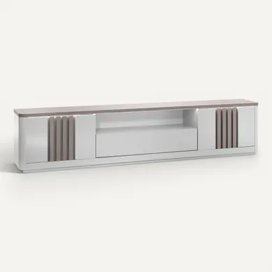 Meuble TV L 250 PESARO Imitation chêne/gris vue 3/4