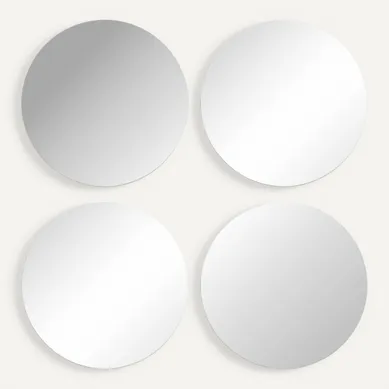 4 miroirs rond D. 30 cm PICO Transparent vue de face