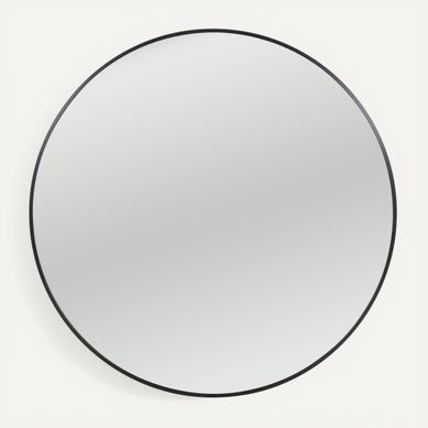 Miroir rond D. 75 cm CIRCLE Noir vue de face