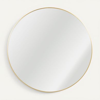 Miroir rond D. 110 cm CIRCLE Doré vue de face
