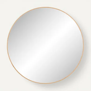 Miroir rond D. 110 cm CIRCLE Imitation bois Miroir rond D. 110 cm CIRCLE Imitation bois vue de face
