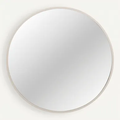 Miroir rond D. 48 cm CIRCLE Beige vue de face