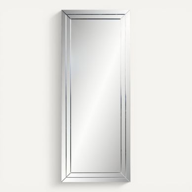 Miroir rectangle 150x60 cm MARIN Argenté vue de face
