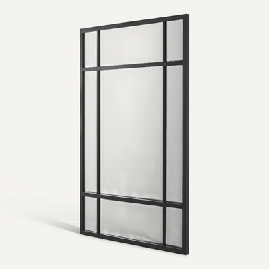 Miroir Mural Rectangulaire 90 X 60 Cm Noir Mat 03_0007894