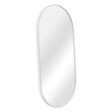 Miroir Mural Avec Kit De Montage Elliptique 40 X 80 Cm Blanc 03_0007897