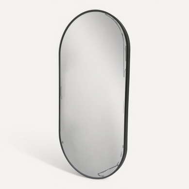 Miroir Mural Elliptique 40 X 80 Cm Noir 03_0007899