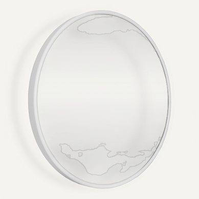 Miroir Mural Rond 50 Cm Blanc Mat 03_0007941 Miroir Mural Rond 50 Cm Blanc Mat 03_0007941