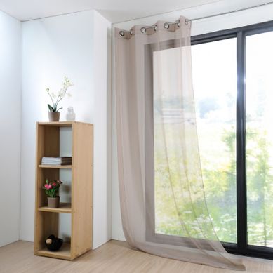 Voilage Uni Et Léger - 135x260 Cm - Beige