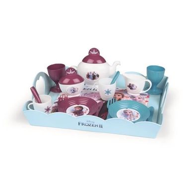 Plateau Tea Time La Reine Des Neiges 2 - 17 Accessoires Pour Goûter - Smoby