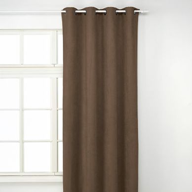 Rideau Uni - Effet Suédine - 145x260 Cm - Taupe