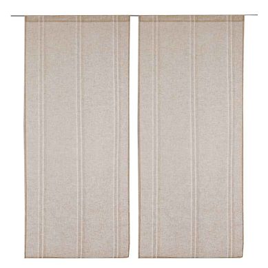 Paire De Petits Voilages En Lin - 60x160 Cm - Naturel