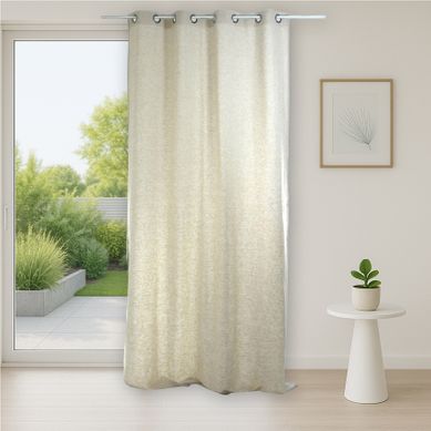 Rideau Uni En Lin Lavé - 140x250 Cm - Beige