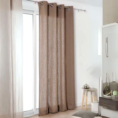 Rideau "authentique" En 100% Lin - 135x260 Cm - Taupe