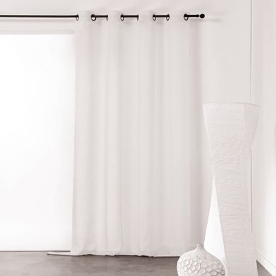 Voilage Uni Et Tamisant En Poly/lin - 150x300 Cm - Blanc