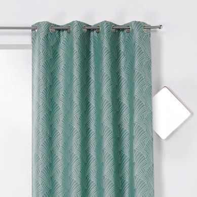 Rideau D'ameublement Imprimé Art Déco - 135x250 Cm - Vert Clair