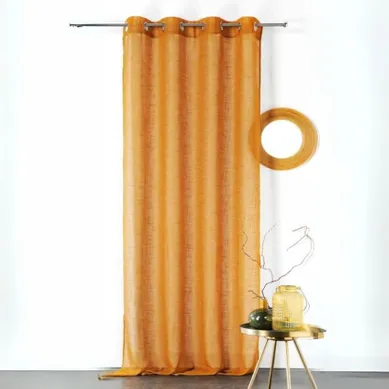 Voilage Uni Et Tamisant Julie - 140x240 Cm - Jaune