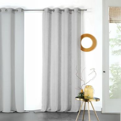 Voilage Uni Et Tamisant Julie - 140x240 Cm - Gris Clair