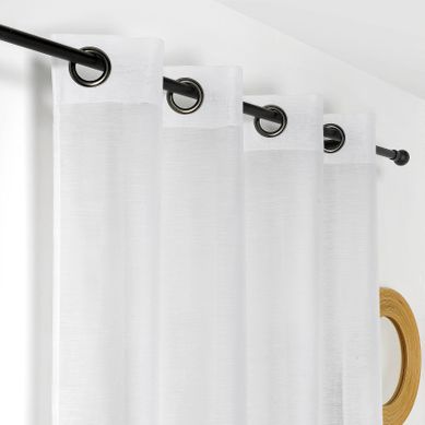 Voilage Ignifugé Certifié Non Feu M1 - 145x240 Cm - Blanc