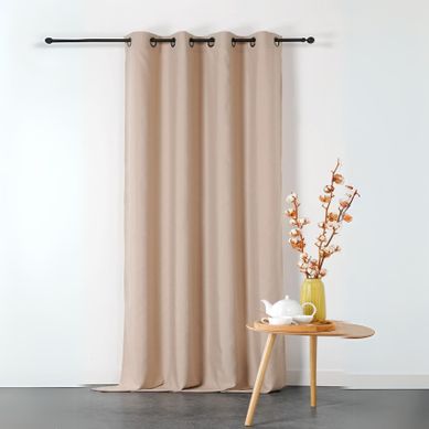 Rideau Ignifugé En Toile Demi Natté Non Feu M1 - 135x240 Cm - Ecru