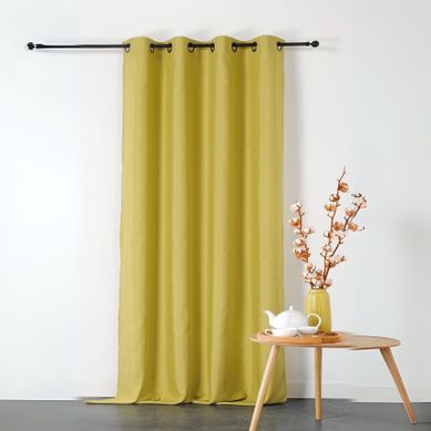 Rideau Ignifugé En Toile Demi Natté Non Feu M1 - 135x240 Cm - Vert